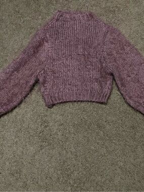 Mauve Cropped Cozy Knit Sweater - Women